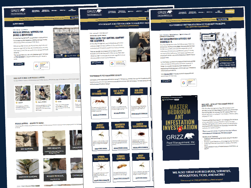 pest control services website for grizz pest management