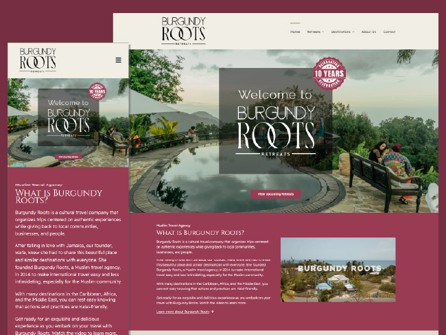 travel and toursim website for burgundy roots