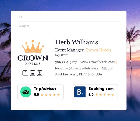 email signature maintaining professionalism while marketing