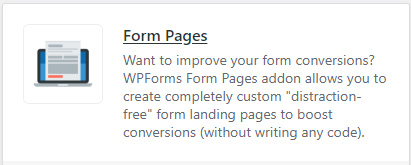 form pages addon