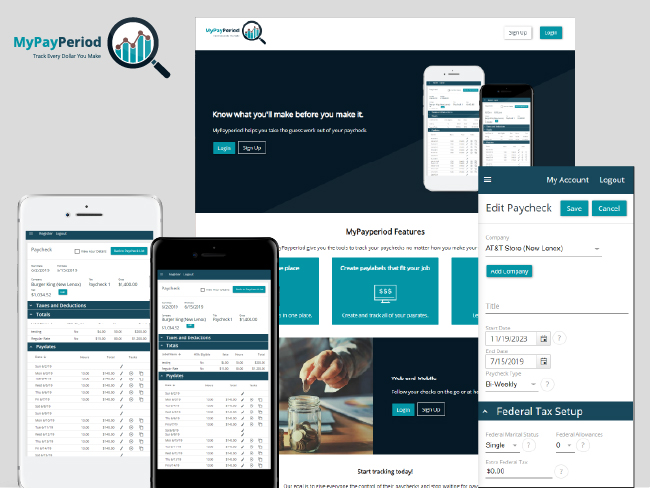 custom mobile website development services for mypayperiod