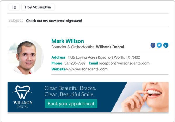 professional outlook signature