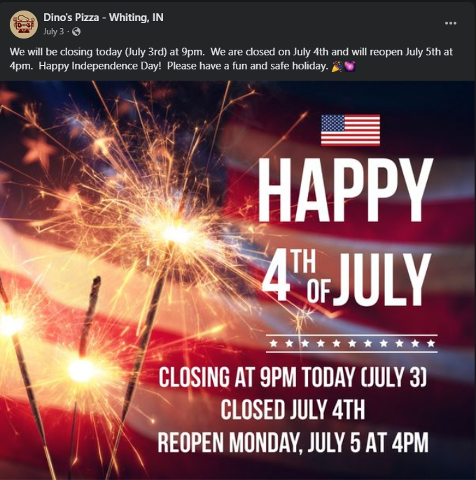 social post example for social media services