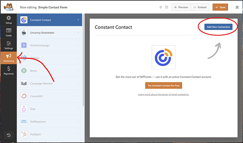 wpforms email integrations