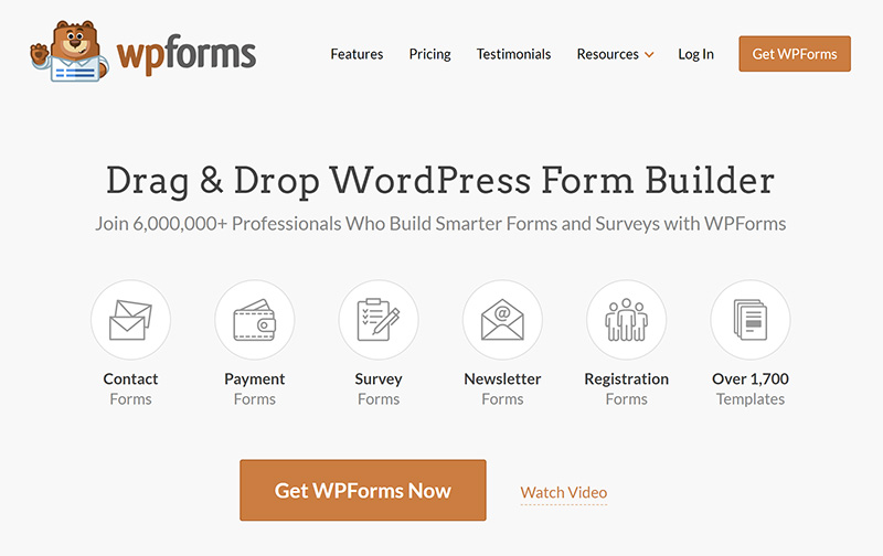 wpforms homepage
